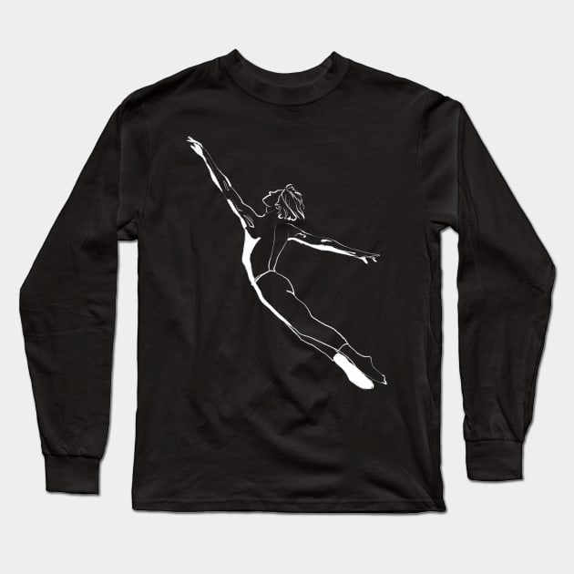 Ballet Dancing Long Sleeve T-Shirt by thecolddots